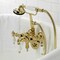 Kingston Brass CA21T2 3-3/8" Tub Wall Mount Clawfoot Tub Faucet with Hand Shower, Polished Brass CA21T2 - alternate 5